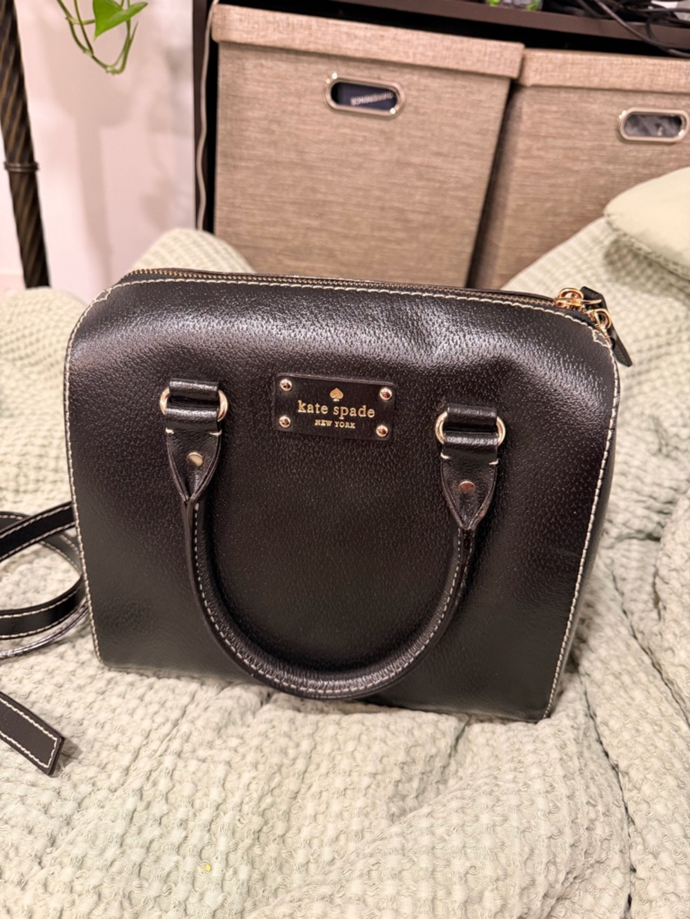 Kate Spade Wellesley Alessa Black Satchel Good Condition